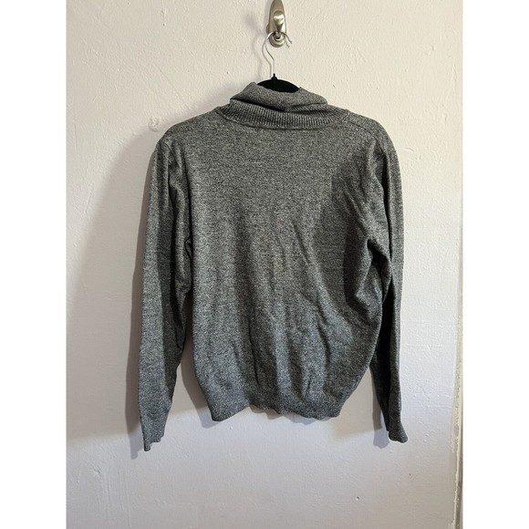 ANDREW MARC Women's Gray Turtleneck Sweater Size Large Long Sleeves - Picture 3 of 5
